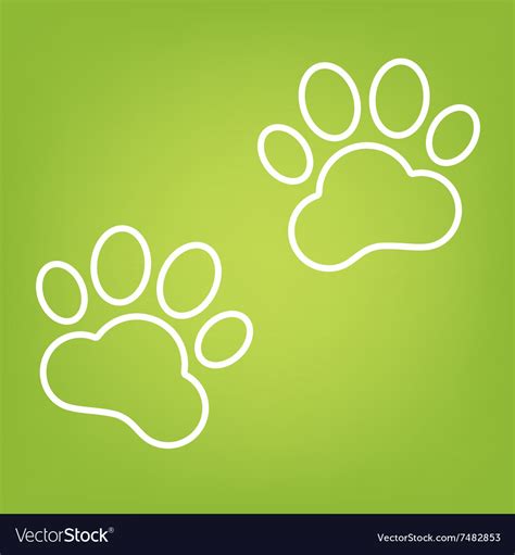 Animal tracks line icon Royalty Free Vector Image