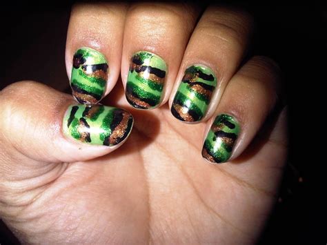 Camouflage Nails | Camouflage nails, Nail patterns, Nail art