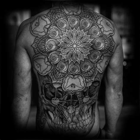 40 Skull Back Tattoo Designs For Men - Masculine Ink Ideas