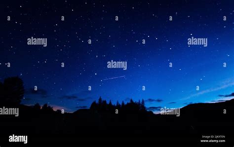 Galloway forest dark sky park. View of the night sky, stars and a ...