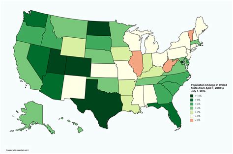 [OC] Population Growth Rate in the United States [5400x3586] : r/MapPorn