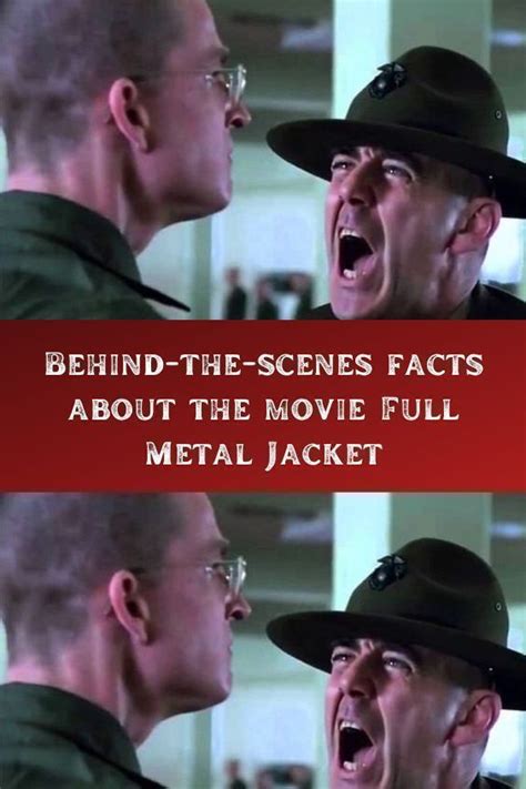 Behind the scenes facts about the movie full metal jacket – Artofit