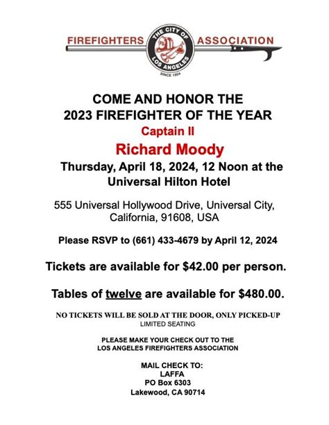 2023 Firefighter of the Year: Captain Richard Moody – Los Angeles Firefighters Association