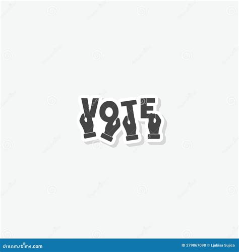 Vote Logo Sticker Isolated on White Stock Vector - Illustration of ...