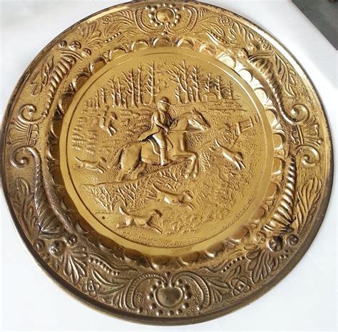 Vintage Brass Plate Wall Art Wall hanging Wall decor