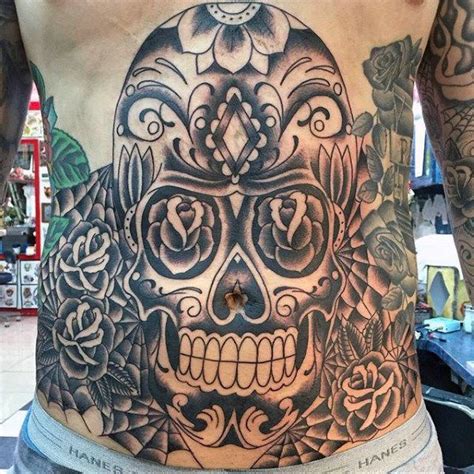 100 Sugar Skull Tattoo Designs For Men - Cool Calavera Ink Ideas Mexican Skull Tattoos, Sugar ...