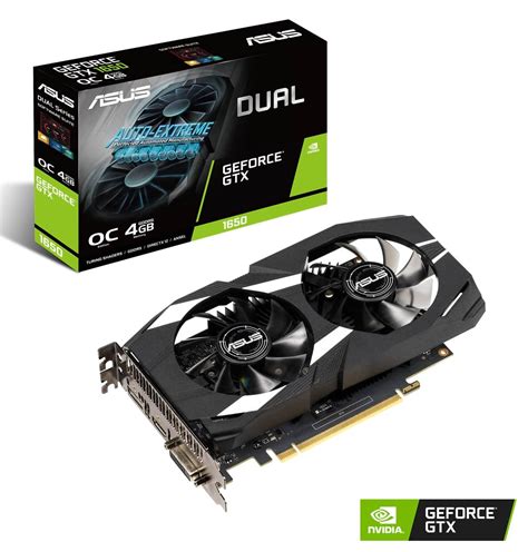 Asus GeForce GTX 1650 Dual OC Edition DUAL-GTX1650-O4G 4GB GDDR5 128 ...