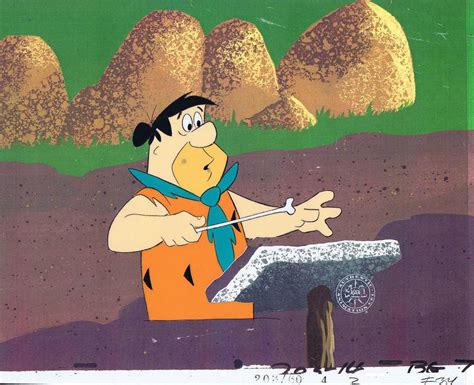 Hanna-Barbera The Flintstones Original Animation Cel & Copy Bkgd # ...