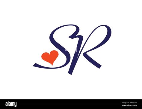 Sr Letter Rs Name Logo Love - Hakuchuumu