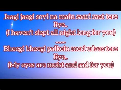 Tere Liye ~ Lyrics English translation - (Prince) || Atif Aslam, Shreya Ghoshal - YouTube