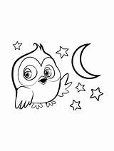 Owl coloring page sketch template