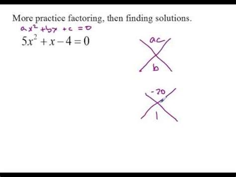 Solving Quadratic Equations By Factoring Diamond Method - Tessshebaylo