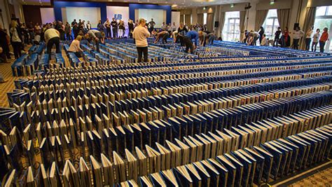 New Guinness World Record Set for Longest Book Domino Chain - 5, 318 Books (video) | The Digital ...