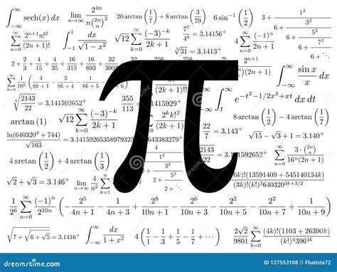 The Pi Symbol Mathematical Constant Irrational Number and Many Formulas ...