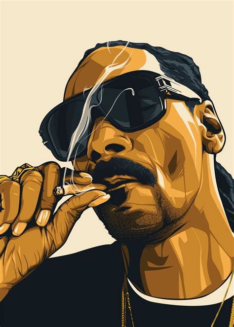 'Snoop Dogg' Metal Poster Print - Art by Bikonatics | Displate in 2021 | Hip hop artwork, Rapper ...