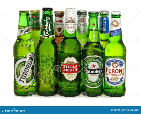 Various Brands of Popular Beer Produced in Europe Editorial Stock Image - Image of peroni ...