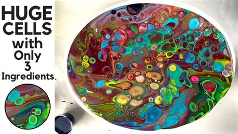 Paint Pour HUGE CELLS with Acrylic Pouring Fluid Art | Acrylic pouring ...