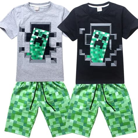 Minecraft Boys Clothing Sets Summer Baby Boy Suit T Shirt +Pants 2pcs Set Kids Outfit Toddler ...