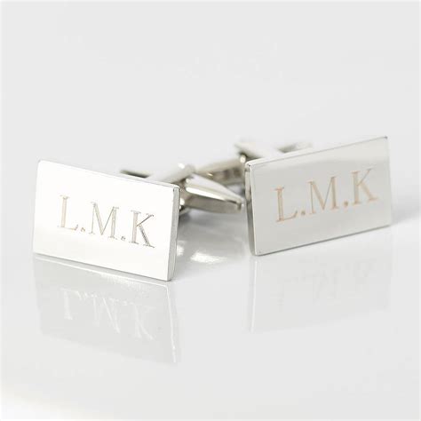 personalised silver plated engraved cufflinks by suzy q designs ...