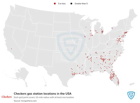 Checkers Locations Map