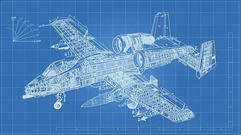 HD wallpaper: airplane technology engineering a 10 thunderbolt blueprints | Wallpaper Flare