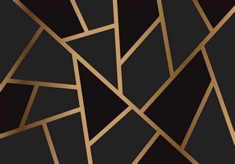 Modern Mosaic Wallpaper Dark Black and Golden Lines Pattern Background ...