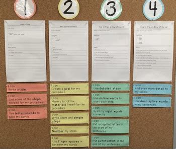 Procedural Writing Bump It Up Wall by Teaching in Ontario | TpT