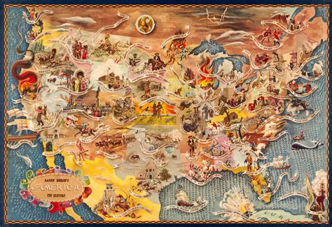 Pictorial Map of American History, 1946. - Maps on the Web