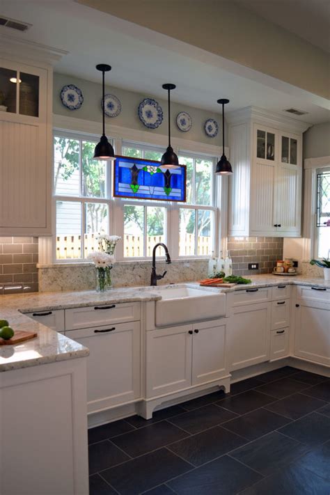 River White Granite White Cabinets Backsplash Ideas