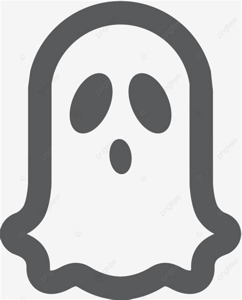 Outline Icon Halloween Ghost Technology Frighten Symbol Vector, Technology, Frighten, Symbol PNG ...