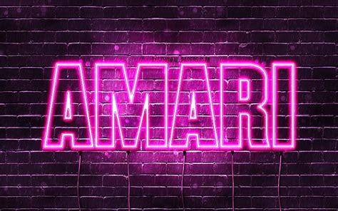 Amari with names, female names, Amari name, purple neon lights ...