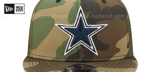 Dallas Cowboys ARMY CAMO TRUCKER SNAPBACK Hat by New Era