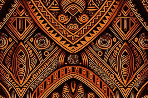 Premium Vector | African patchwork background with african motif traditional Design