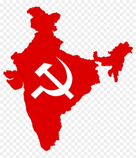 Flag Map Of India - Communist Party Of India Png, Transparent Png ...