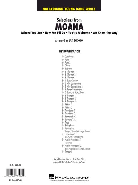 Moana, Selections From Sheet Music by Lin-Manuel Miranda (SKU: 04005046 ...