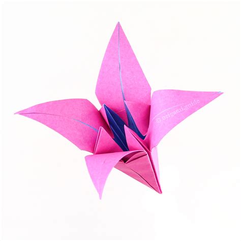 How To Make An Origami Lily Flower - Folding Instructions - Origami Guide