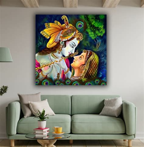 Innovision Beautiful Canvas Radha Krishna Paintings For Living Room Room Bedroom Painting Frame ...