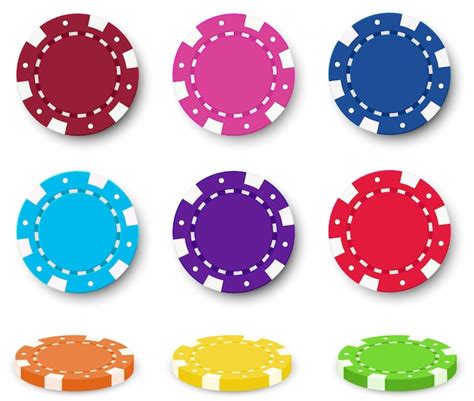 Free Vector | Nine colorful poker chips