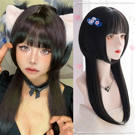 Anime Cosplay Wigs Princess Cut Long Straight Layered Wigs - Temu