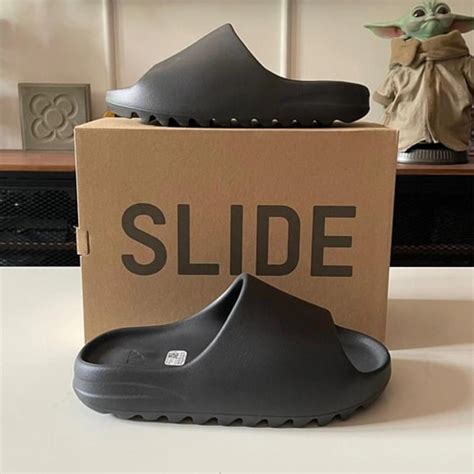 Yeezy Slides Black Multiple Sizes - Depop