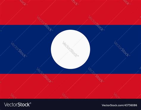 Flag of laos official colors flat Royalty Free Vector Image