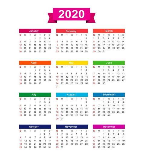 USA Federal and State 2020 Calendar With Holidays | Free Printable Calendar