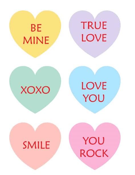 18 Free Printable Conversation Hearts