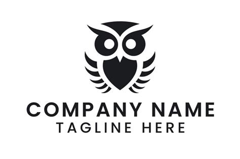 Premium Vector | Cute owl minimalist modern logo design