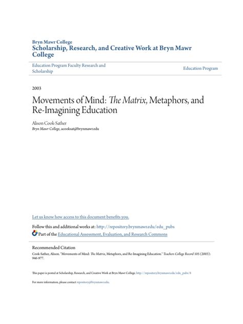 (PDF) Movements of Mind- -I-The Matrix-_i- Metaphors and Re-Imagining - DOKUMEN.TIPS