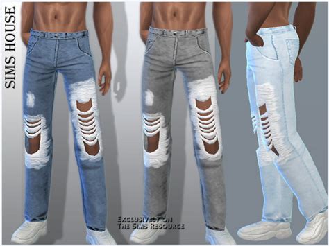 The Sims Resource - Men's ripped jeans