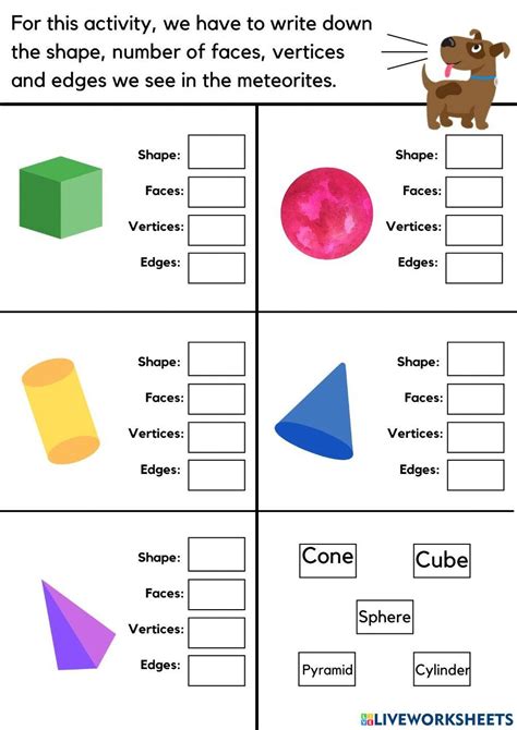 3d Shapes Grade Worksheet Live Worksheets, 53% OFF