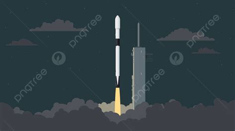 Falcon 9 Rocket With A Cargo Fairing Design Launch Tower Falcon 9 ...