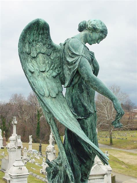 Creepy Cemetery Angel Statues