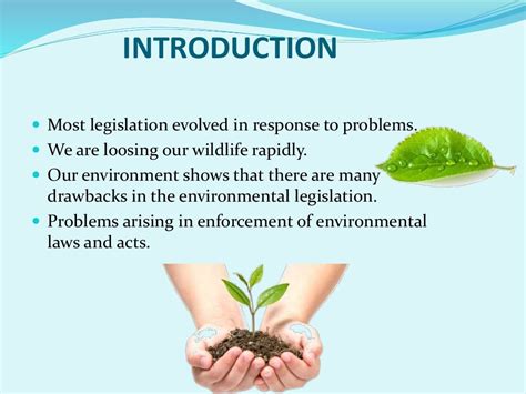 Environmental legislation